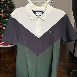 Lacoste Men's Polo Shirt - White, Dark Gray, Green
